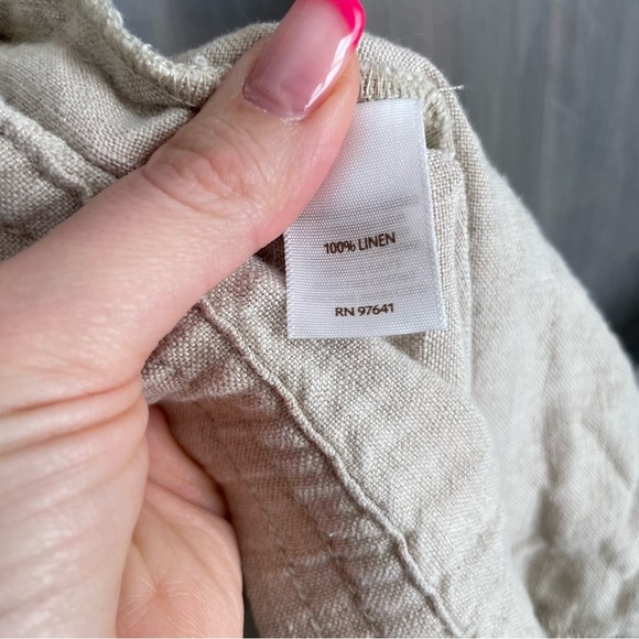 J.Jill Linen wide leg pant in oat natural color size Large summer resortwear - Picture 8 of 8